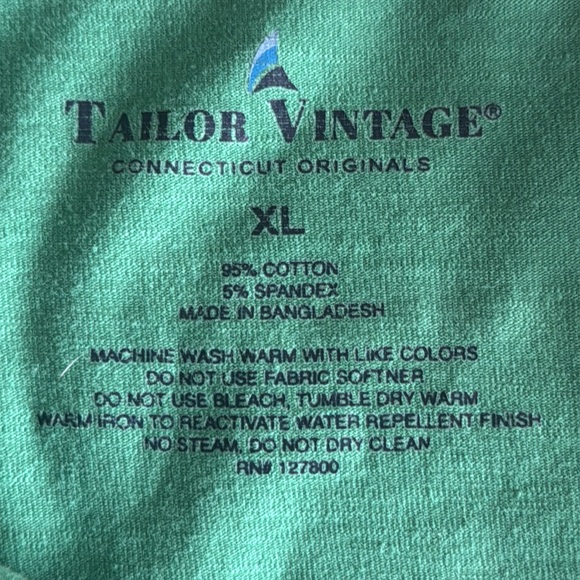 Tailor Vintage Cotton Polo with Print Collar XL - Picture 2 of 6